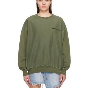 Awake NY Sweatshirt Grey Green Medium